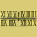 Цифры для часов римские, золото, 20 мм - Заготовки для декупажа. Интернет-магазин Завиток