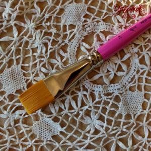 Кисть синтетика плоская №24 (2 см) ROSA TALENT - Заготовки для декупажа. Интернет-магазин Завиток