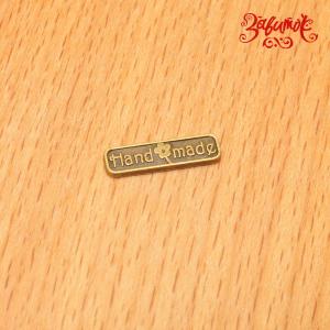 Накладка металлическая "Hand made", бронза, 25х6х1 мм - Заготовки для декупажа. Интернет-магазин Завиток