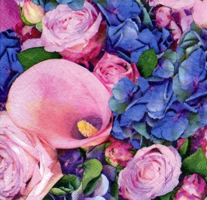 Розовые каллы, 33х33 см, салфетка для декупажа - Заготовки для декупажа. Интернет-магазин Завиток