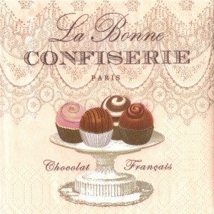 La Bonne Confiserie, 25х25 см, салфетка для декупажа - Заготовки для декупажа. Интернет-магазин Завиток