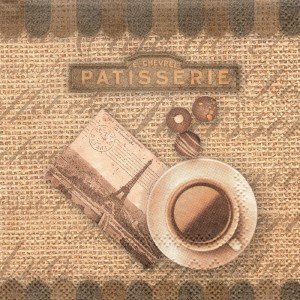 Bistro de Paris, 25х25 см, салфетка для декупажа - Заготовки для декупажа. Интернет-магазин Завиток