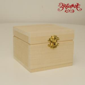 Шкатулка деревянная "Мадлен", 15х15х10 см - Заготовки для декупажа. Интернет-магазин Завиток