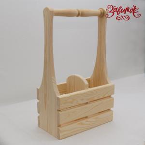 Короб двойной для вина, сосна, 23х12х38 см - Заготовки для декупажа. Интернет-магазин Завиток