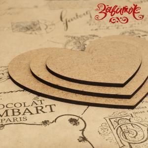 Сердца широкие, комплект фигурок из 3х шт, двп - Заготовки для декупажа. Интернет-магазин Завиток