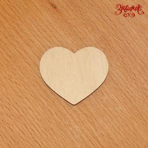 Сердце, фигурка из фанеры, 5х4 см - Заготовки для декупажа. Интернет-магазин Завиток