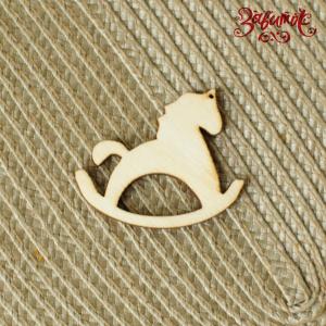 Лошадка игрушечная, подвеска из фанеры, 5х4,5 см - Заготовки для декупажа. Интернет-магазин Завиток