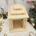 Фонарь из сосны с дверцей и стеклянными окошками, 21х21х31 см - Заготовки для декупажа. Интернет-магазин Завиток