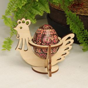 Подставка для яйца "Петушок", фанера, 12х10 см - Заготовки для декупажа. Интернет-магазин Завиток