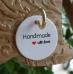 Бирки круглые белые Handmade with love, 3 см, 5 шт/уп. - Заготовки для декупажа. Интернет-магазин Завиток
